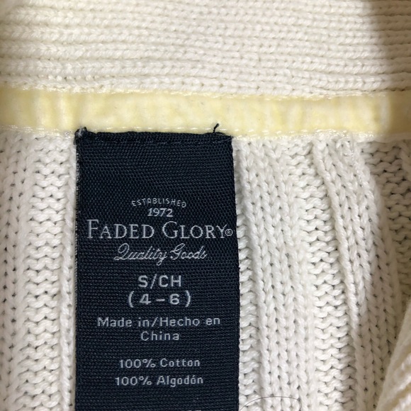 FADED GLORY SWEATER S (4-6) EUC - Picture 3 of 3
